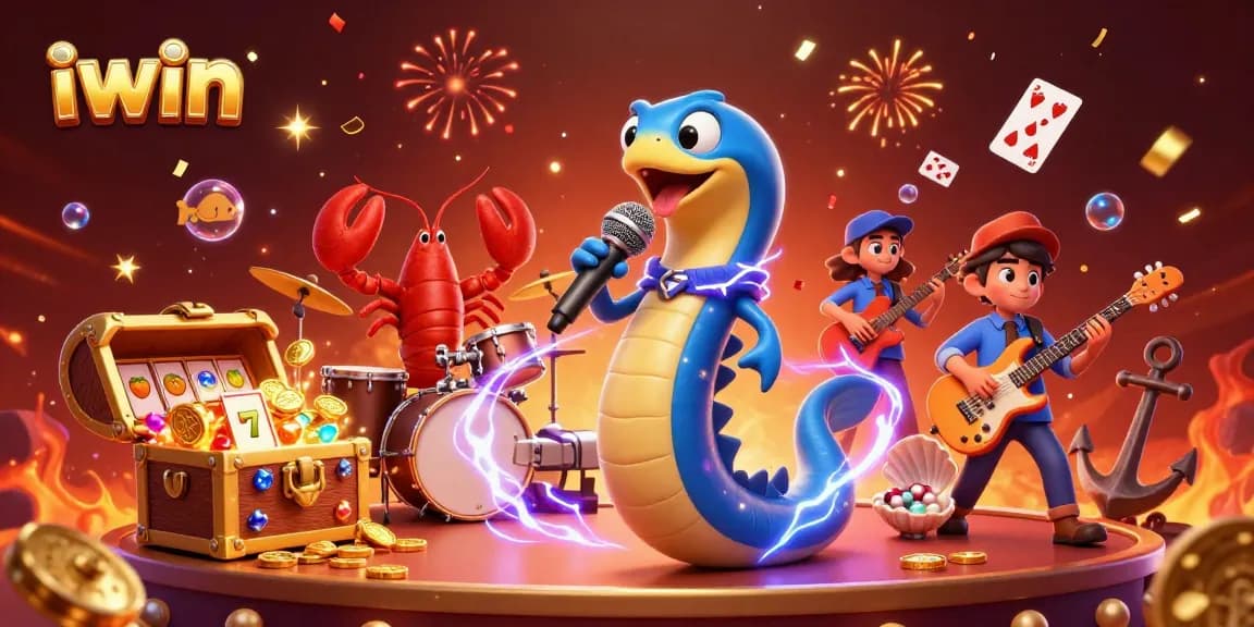 iwin casino excitement as an electric eel DJ rocks the underwater stage with vibrant treasures.