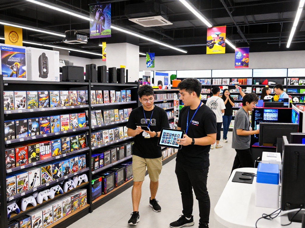 Exciting shopping experience at ROKOK88, featuring diverse games and customer interactions.