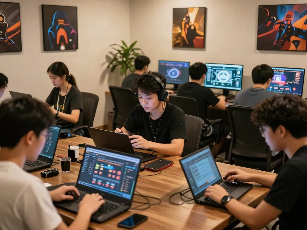 A trusted provider showcasing slot gacor online gaming experience, with community members engaging in a professional environment.