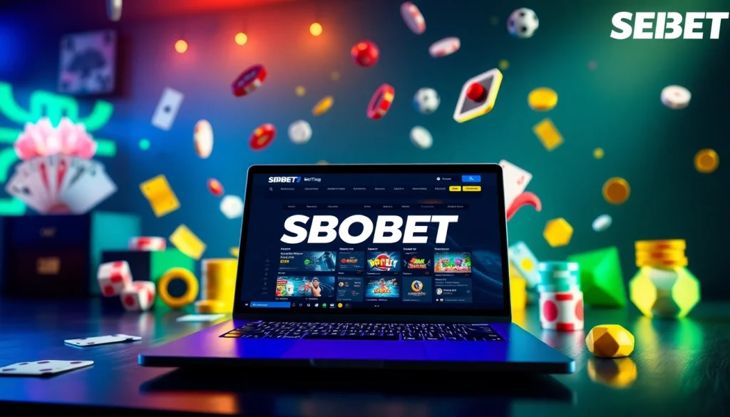 Experience the excitement of sbobet.dance with vibrant online betting and gaming graphics.