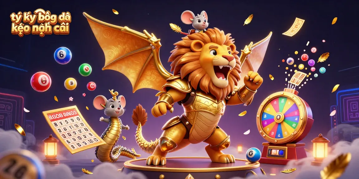 Engage with tỷ lệ bóng đá kèo nhà cái in this vibrant 3D scene showcasing thrilling lottery elements cascading around dynamic characters.