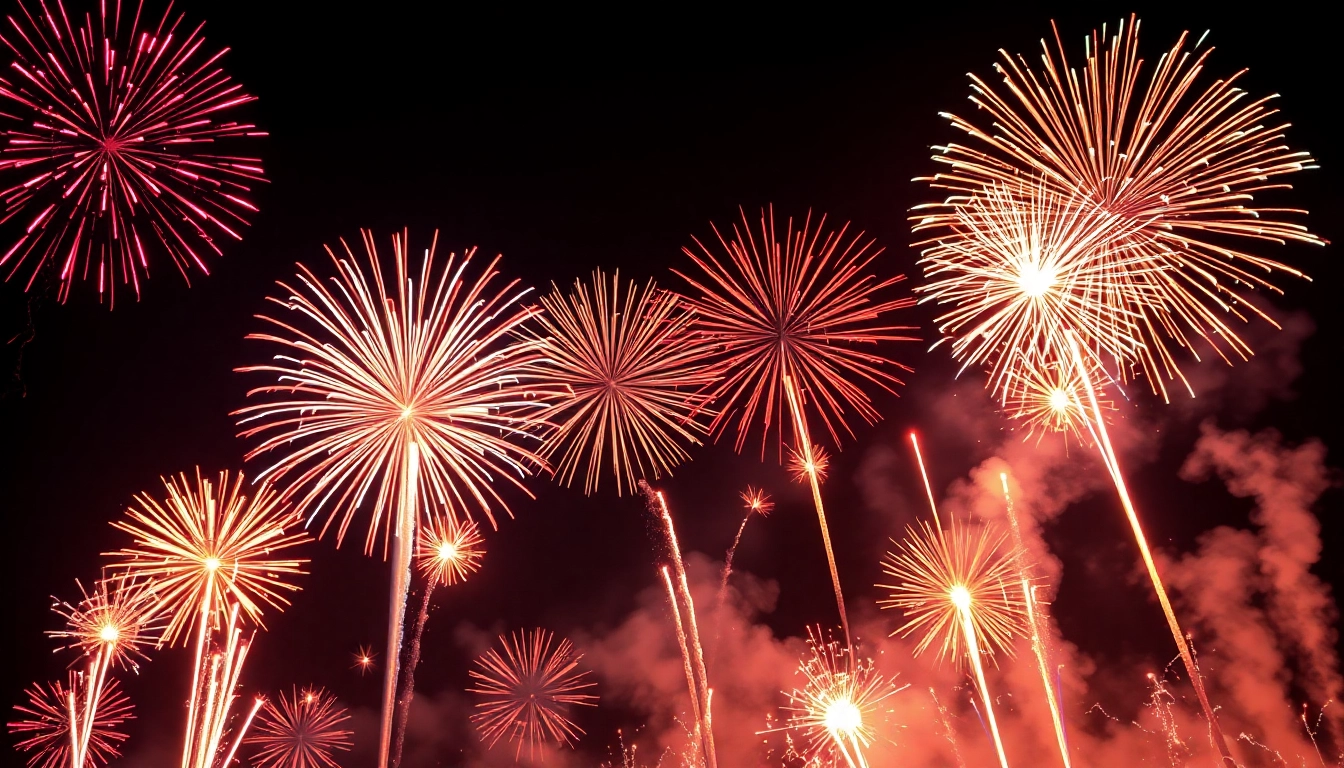 Watch stunning wholesale fireworks illuminate the night sky, featuring vibrant colors and breathtaking patterns.