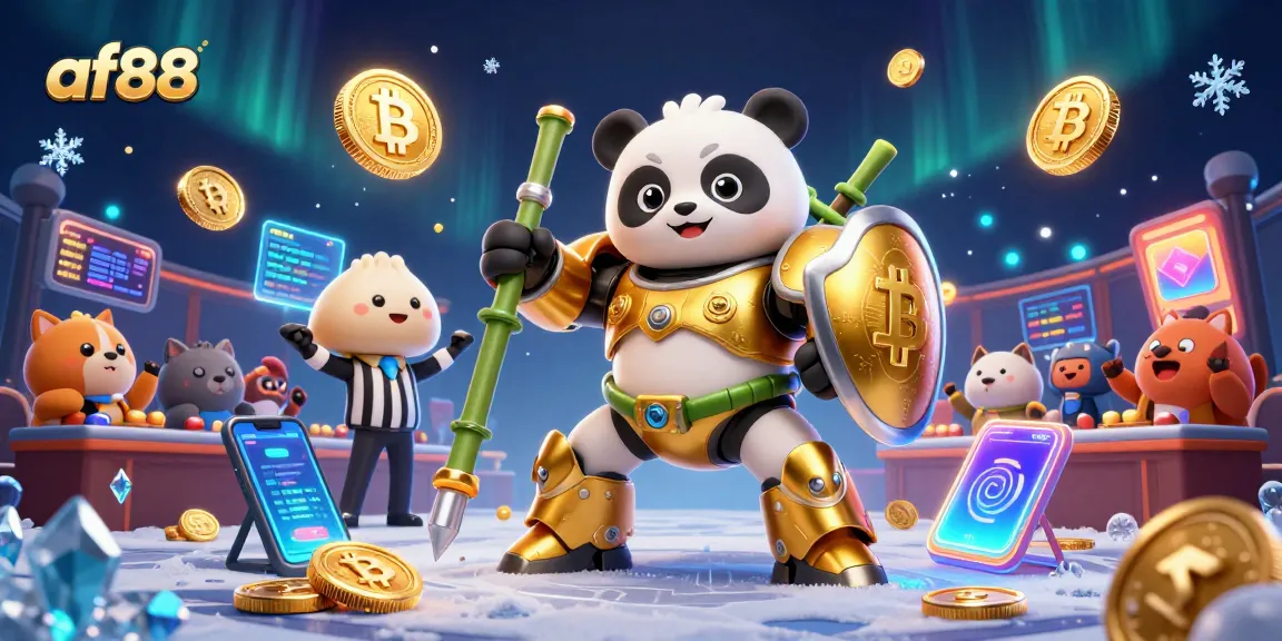 Join af88 in an action-packed casino arena as the golden panda battles with dynamic gaming elements.
