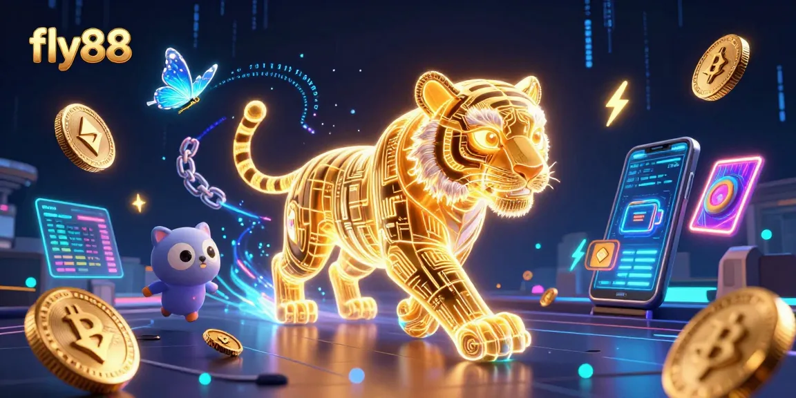 Experience thrilling gameplay at fly88 with vibrant neon visuals and rich casino elements.