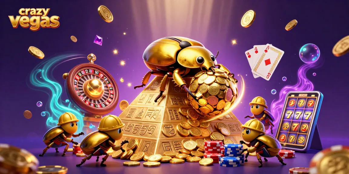 Experience thrilling wins at crazyvegas with golden coins and games in a vibrant casino scene.